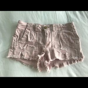 Copper Key Ripped Jean Shorts